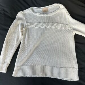Elie Tahari 100% Cotton Sweater in White Size Small